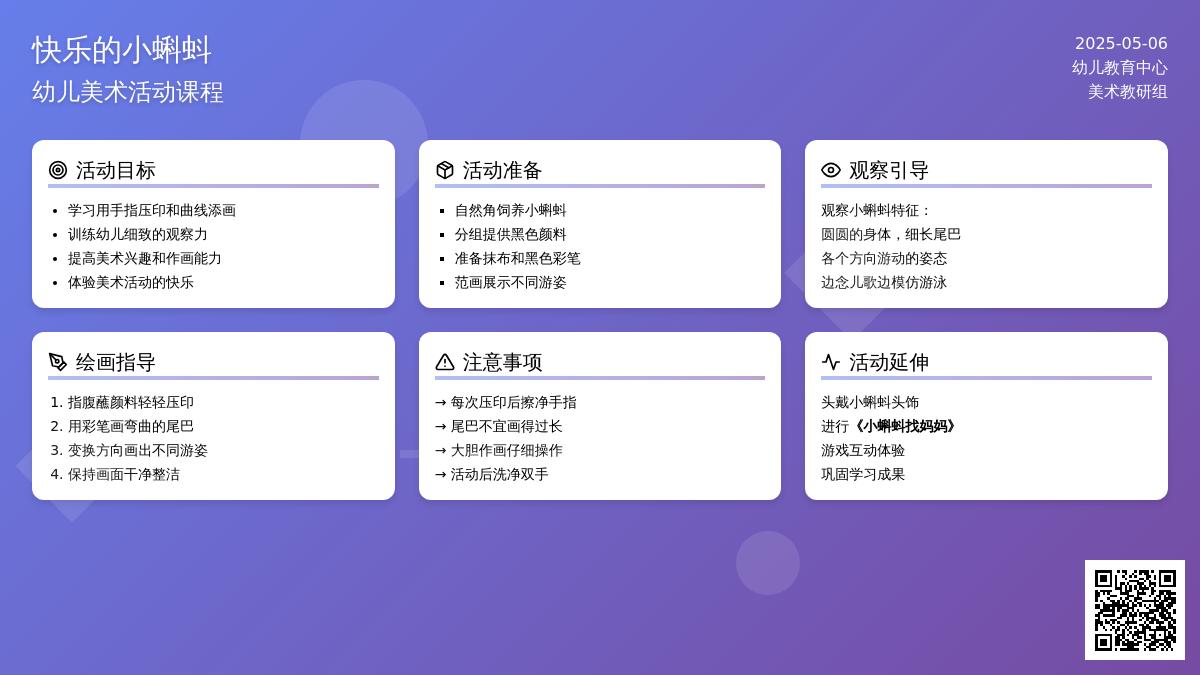 小班美术课手指点画—快乐的小蝌蚪教案反思