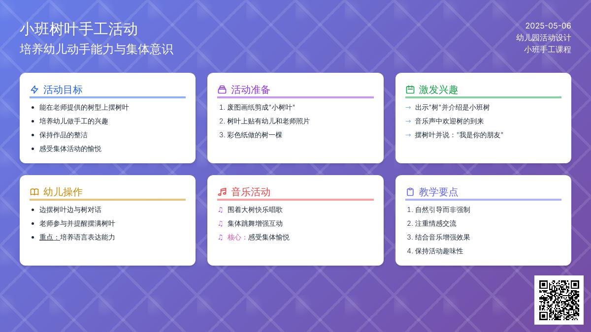 小班美术活动手工快乐的树教案