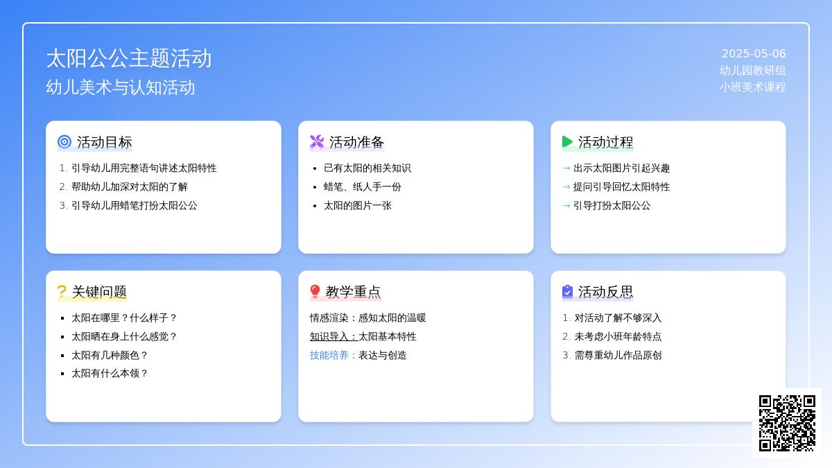 小班美术太阳公公教案反思