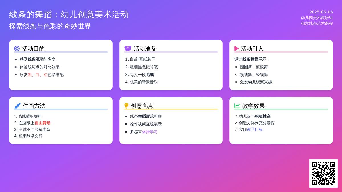 小班创意美术点线之舞教案反思