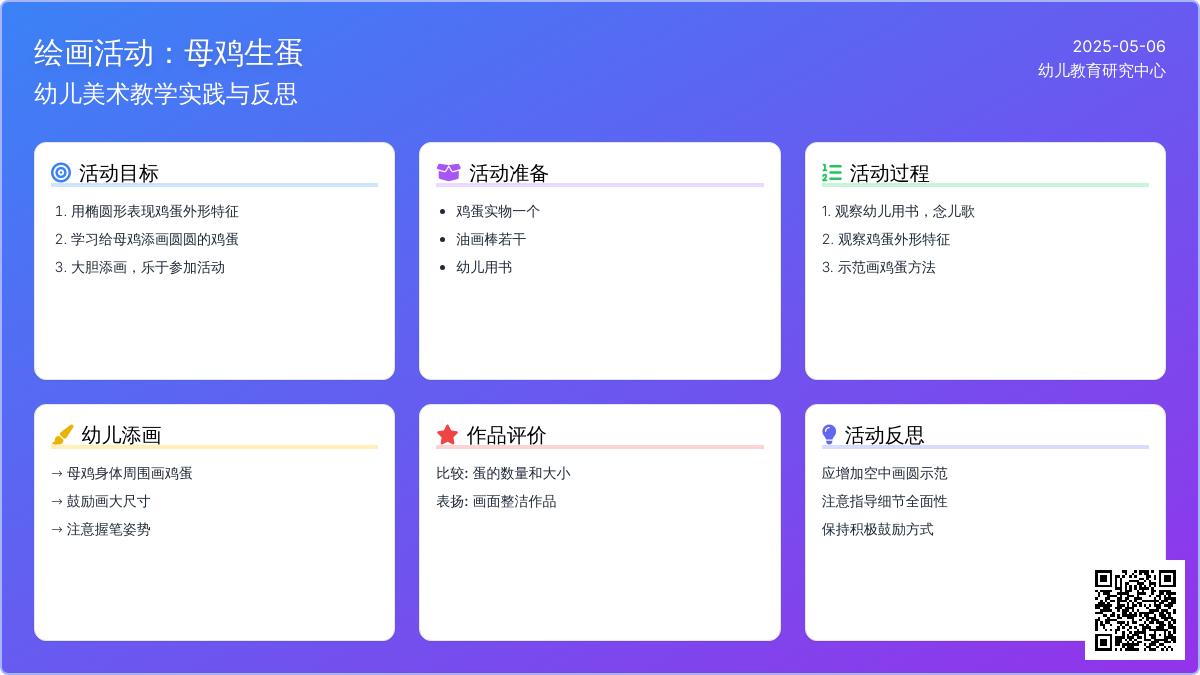 小班美术母鸡生蛋教案反思