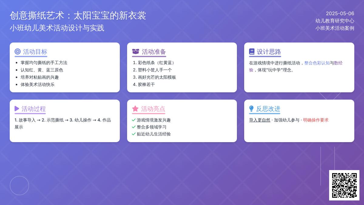 小班美术和太阳孩子一起玩教案反思