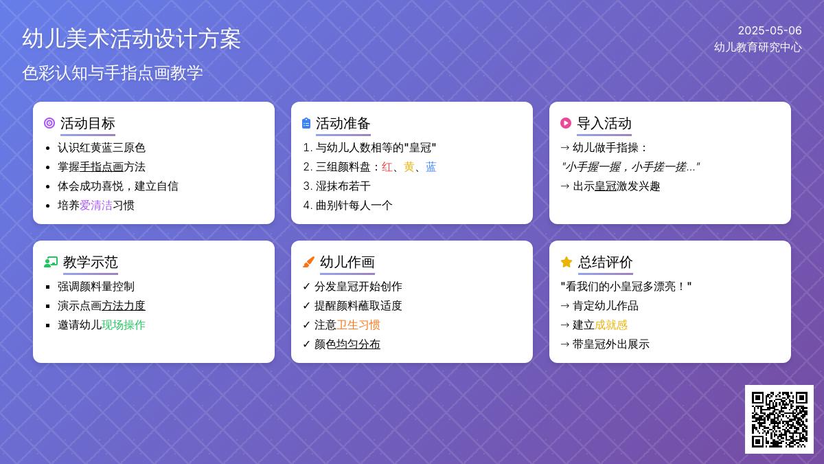 小班美术美丽的皇冠教案思