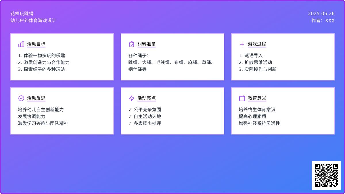 大班体育游戏花样玩跳绳教案反思