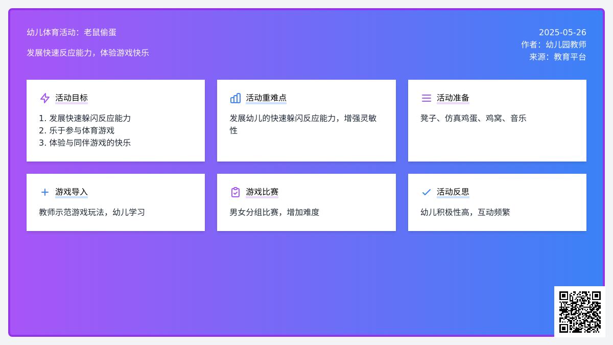 大班体育游戏活动老鼠偷蛋教案反思