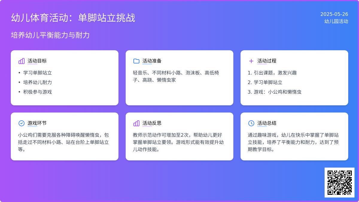 大班体育游戏活动金鸡独立（单脚站立）教案反思