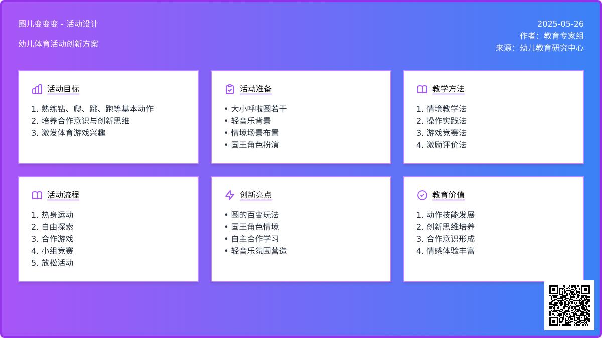 大班体育活动圈儿变变变说课稿教案反思