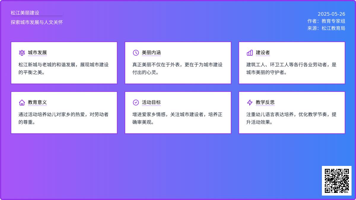大班语言美丽的松江教案反思