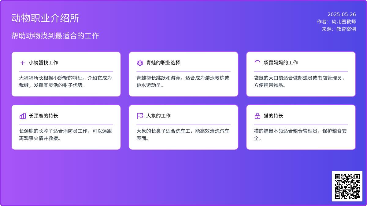 大班语言公开课动物职业介绍所教案反思
