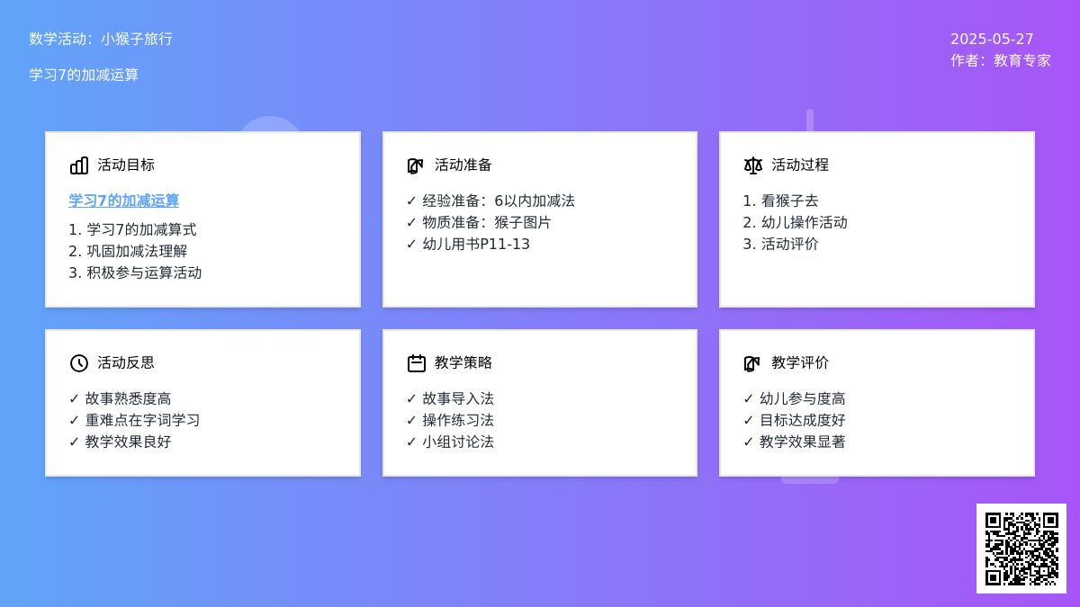 大班语言七只小猴去旅行教案反思