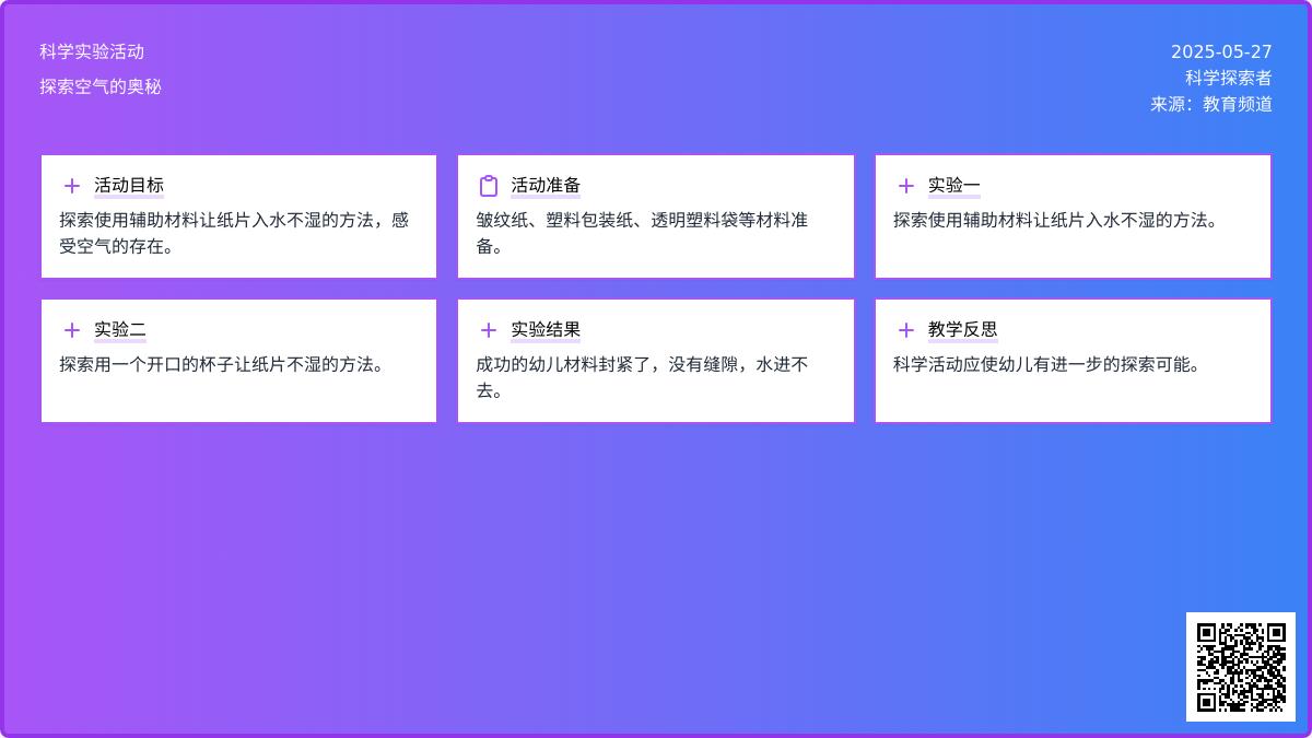 大班科学小纸片不怕水教案反思