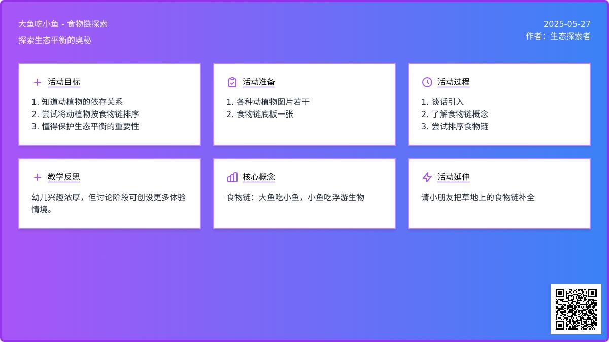 大班科学大鱼吃小鱼教案反思