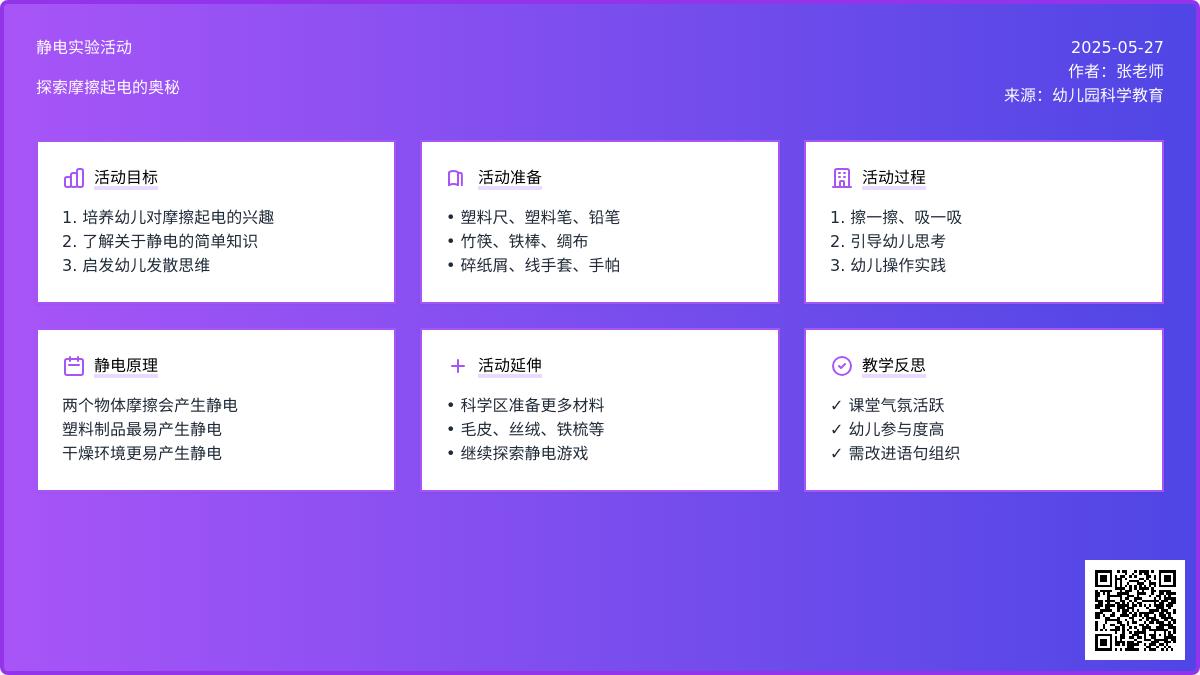 大班科学调皮的静电教案反思