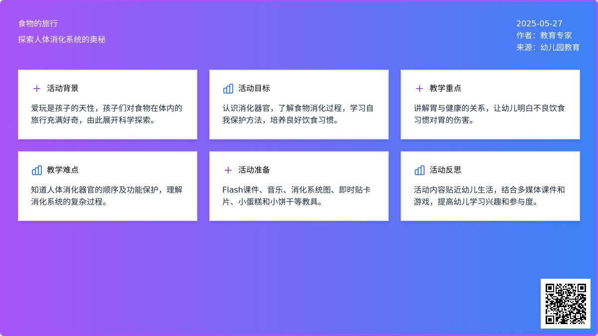 大班科学活动食物的旅行教案反思