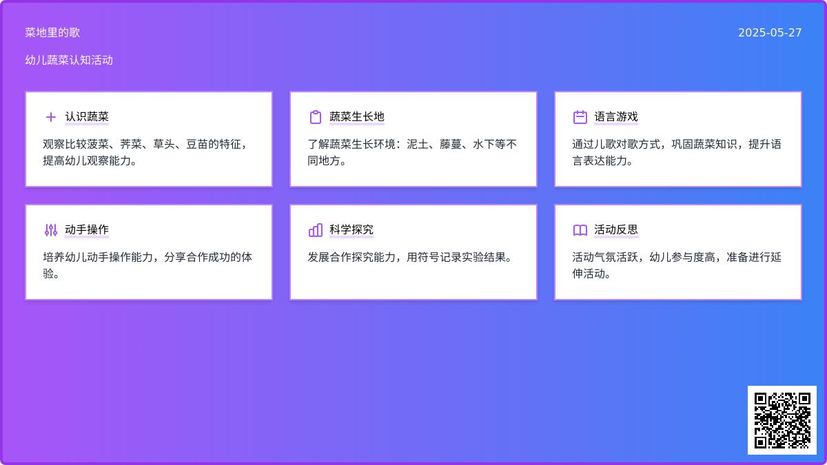 大班科学菜地里的歌教案反思