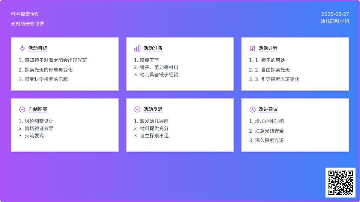 大班科学神奇的光斑教案反思