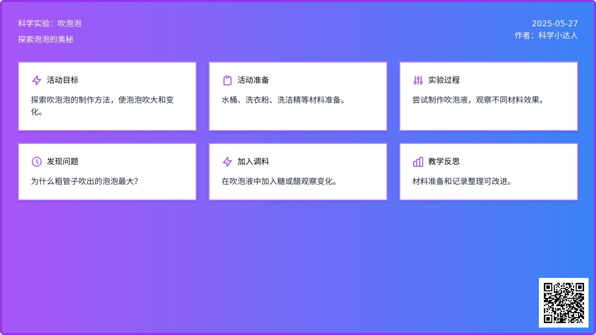 大班科学公开课吹泡泡教案反思