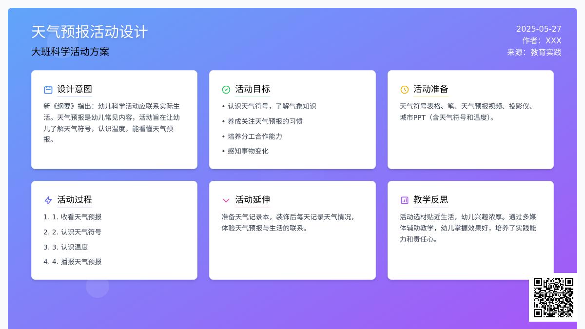 大班科学优质课天气预报教案反思