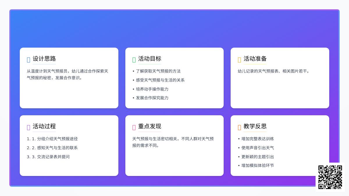 幼儿园大班科学优质课天气预报教案反思