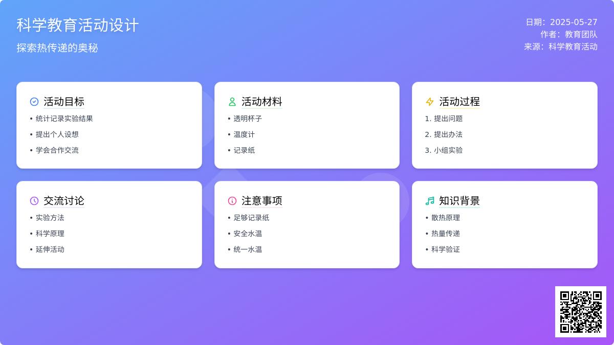 大班科学让热水快变冷教案反思