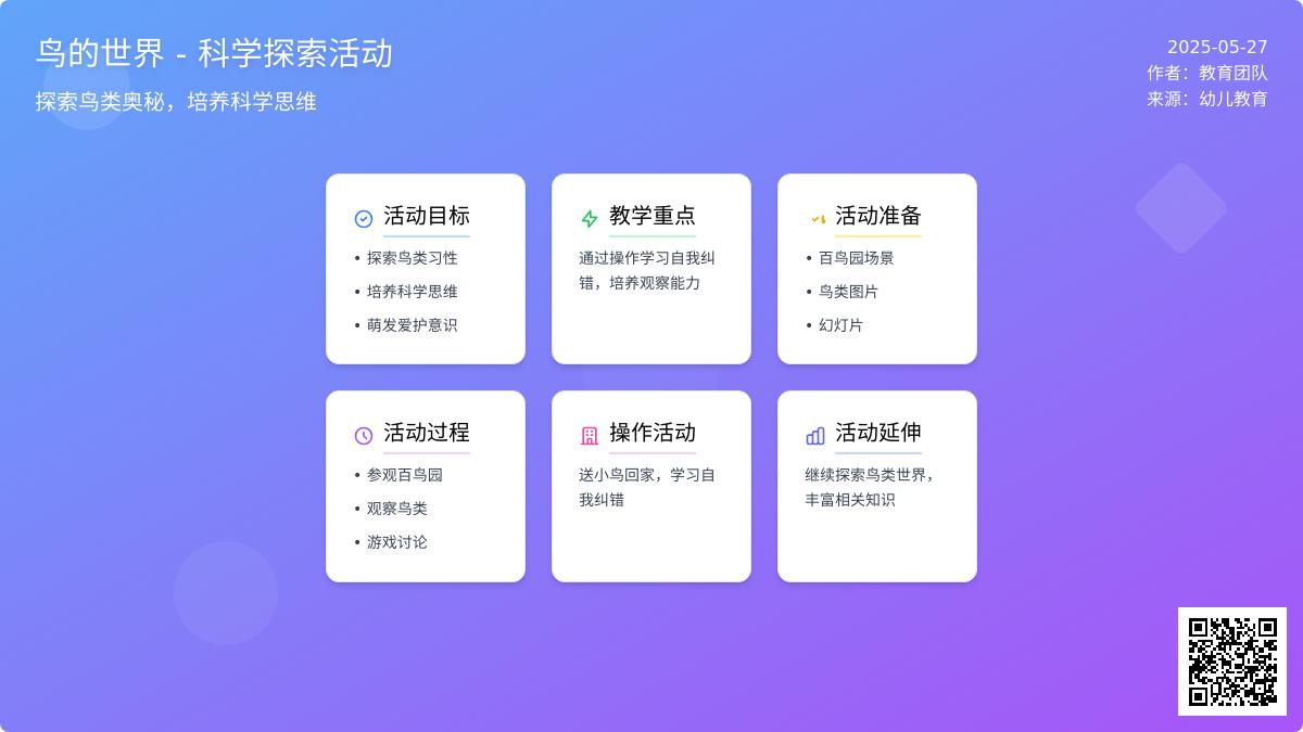 大班科学公开课鸟的世界教案反思