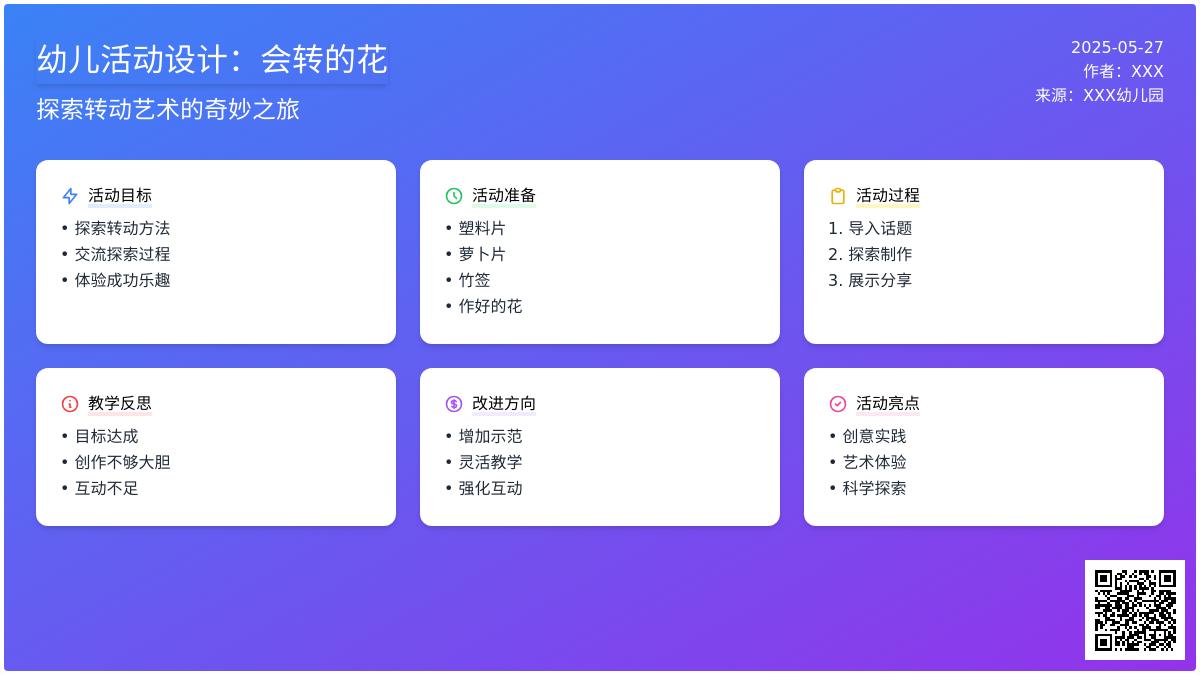大班科学会转的花教案反思
