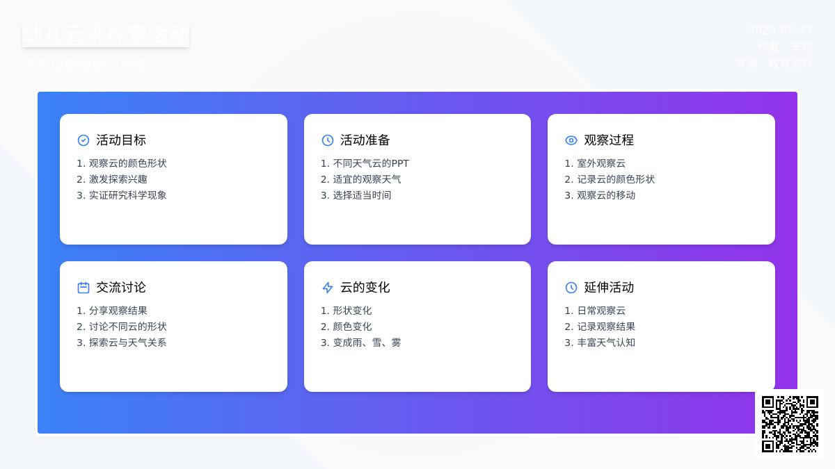 大班科学看云识天气教案