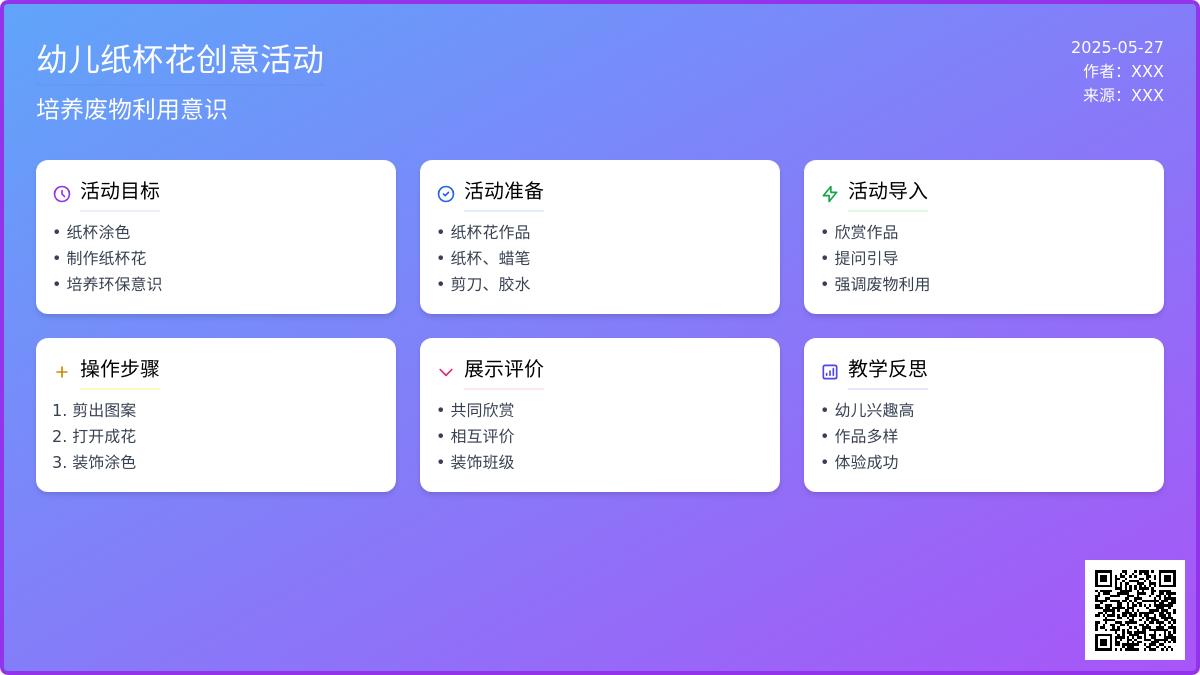 大班艺术纸杯花教案反思