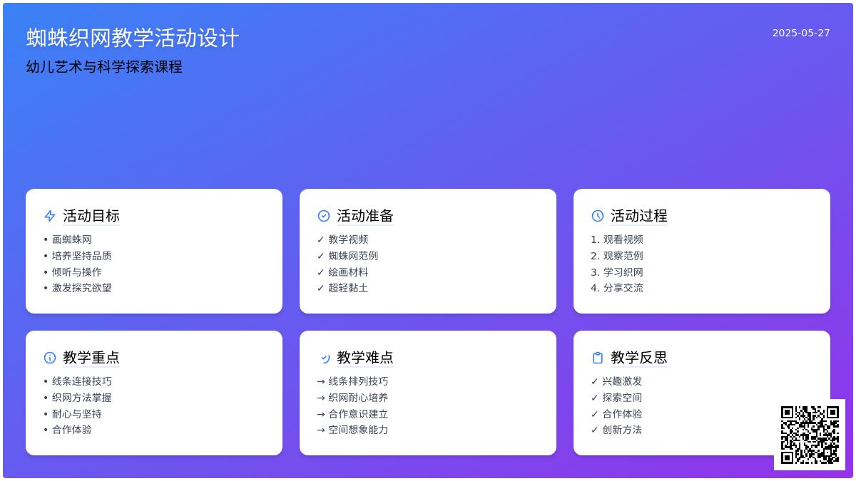 大班艺术活动蜘蛛织网教案反思