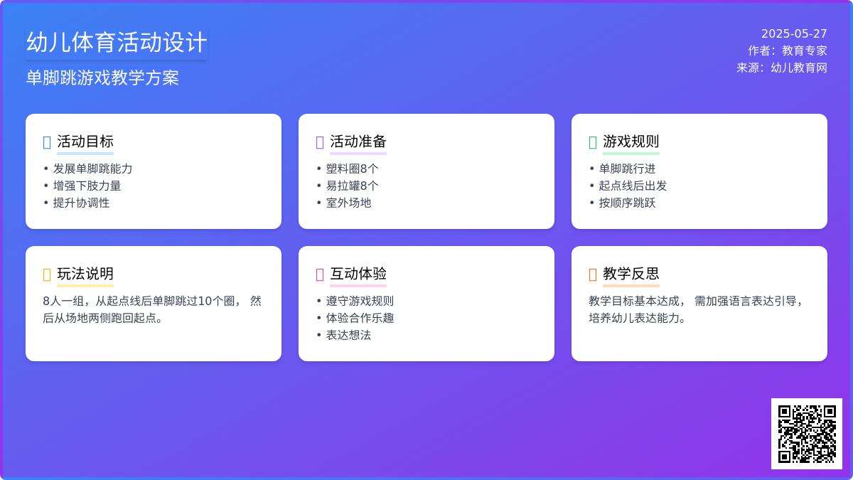 大班体育游戏单脚跳障碍教案反思