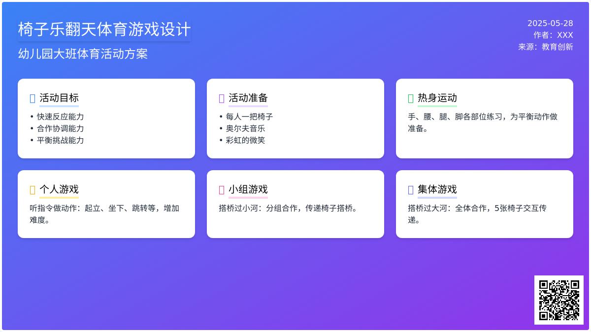 大班体育游戏椅子乐翻天教案反思