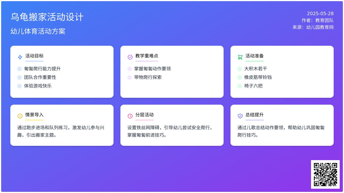 大班体育游戏乌龟搬家乐翻天教案