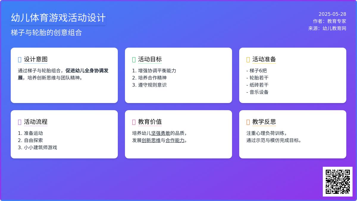 大班体育活动梯子游戏教案反思