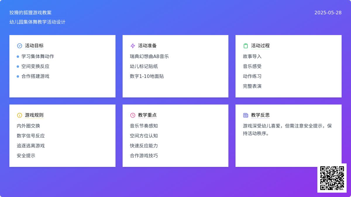 大班游戏狡猾的狐狸在哪里教案反思