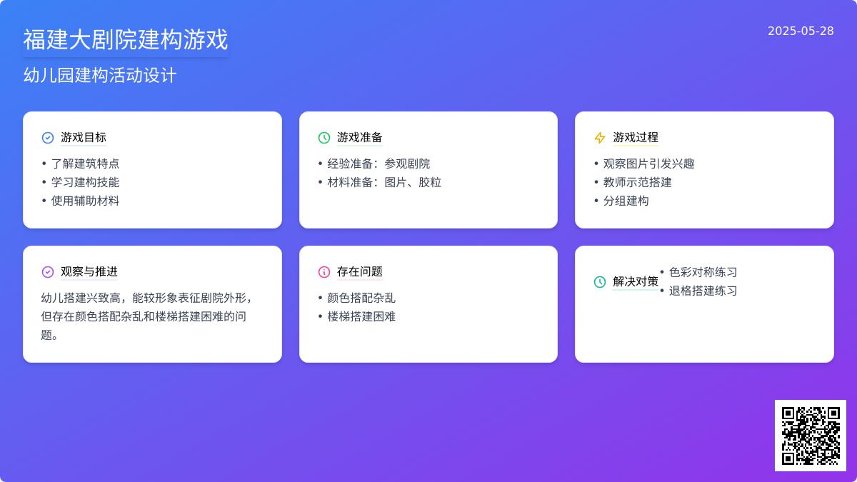 大班游戏福建大剧院教案