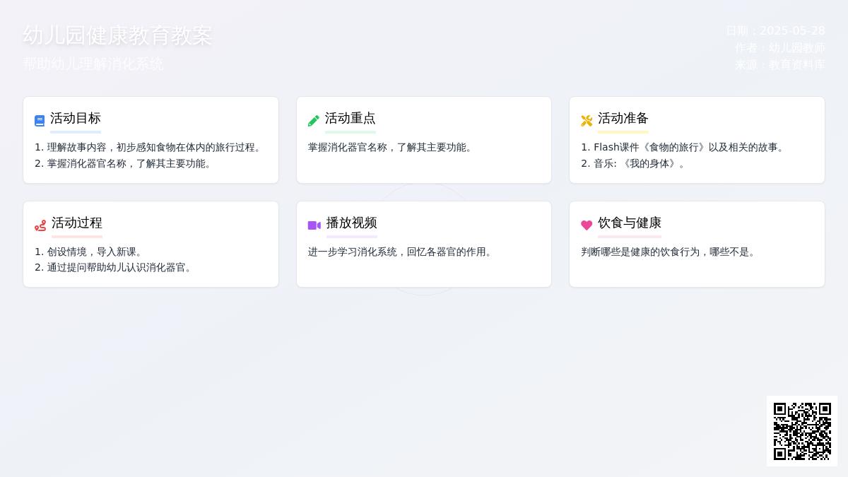 大班健康我们吃的东西哪里去了教案反思
