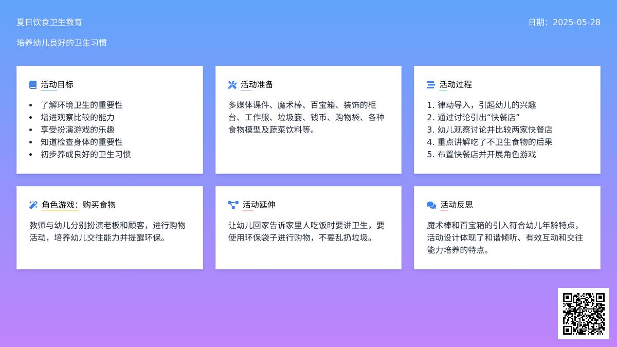 大班健康活动夏日饮食卫生教案反思