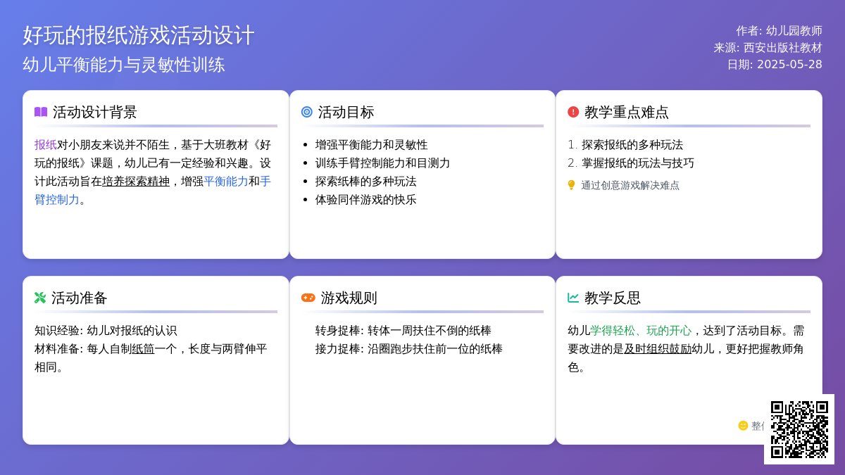 大班健康有趣的报纸教案反思