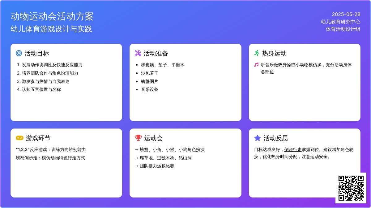 大班健康动物运动会教案反思