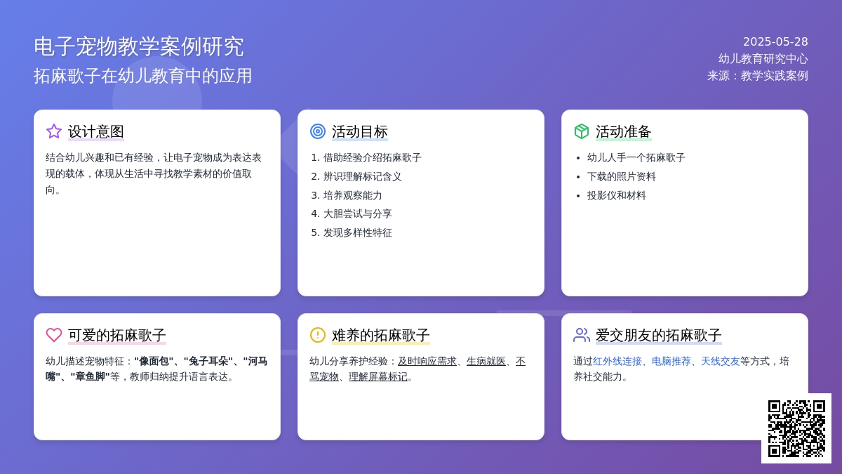 大班社会活动难养的拓麻歌子教案反思