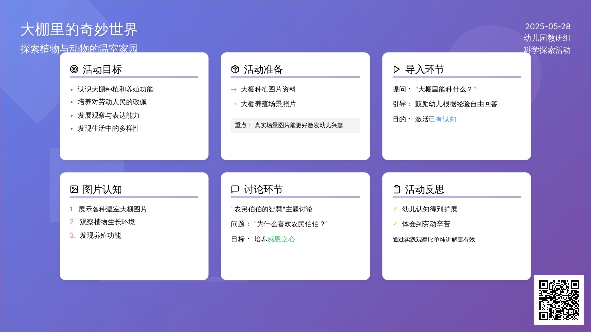 大班社会活动神奇的大棚教案反思