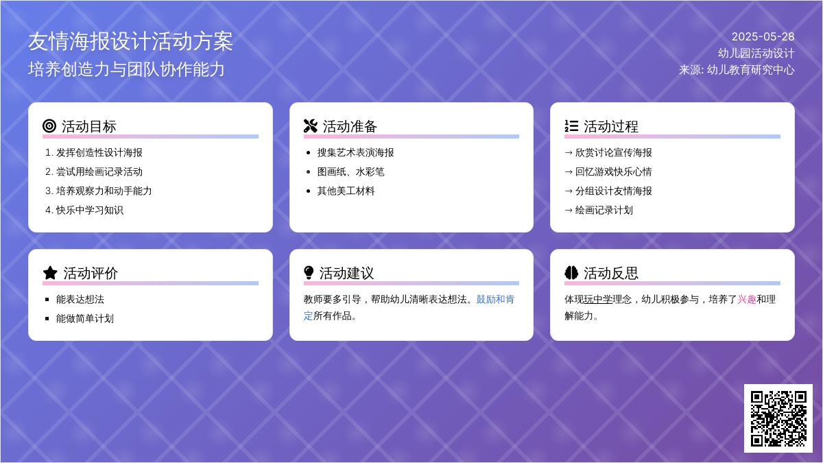 大班社会活动友情海报教案反思