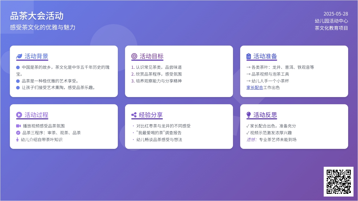 大班社会活动品茶大会教案反思