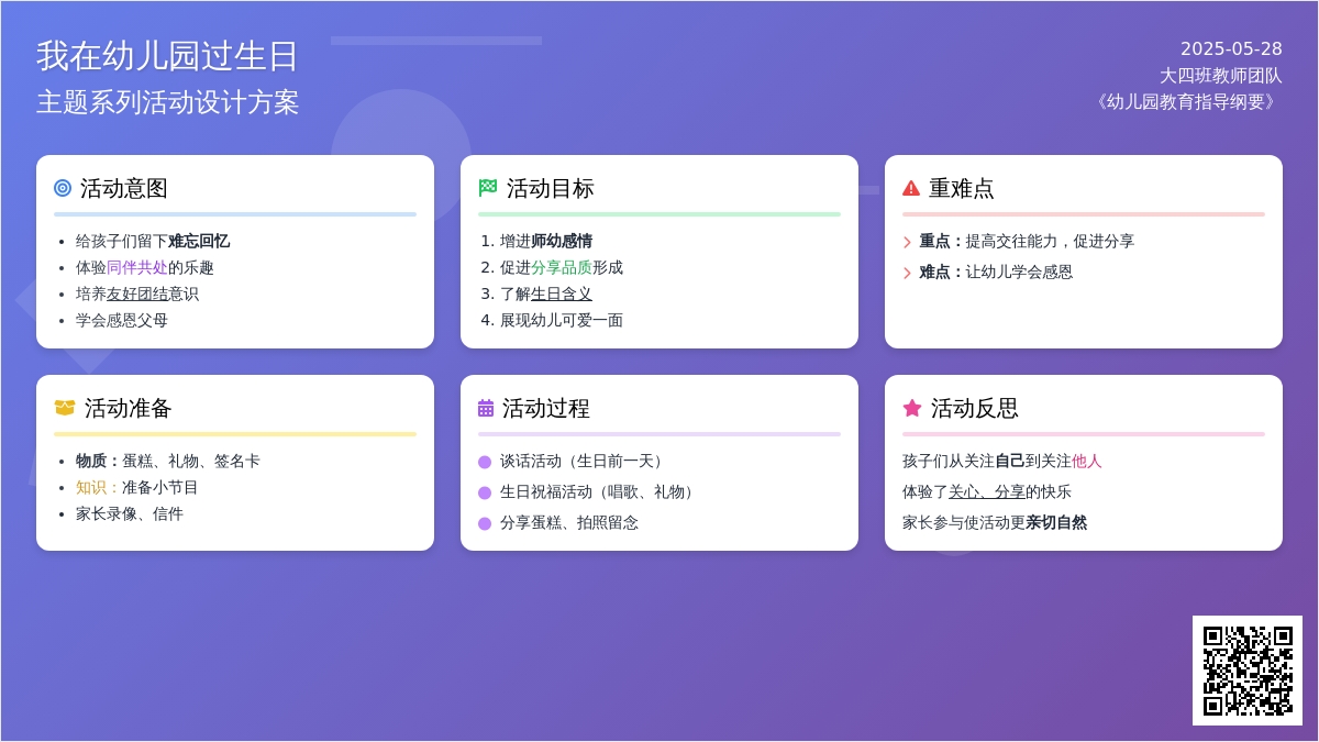 大班社会活动我在幼儿园过生日教案反思