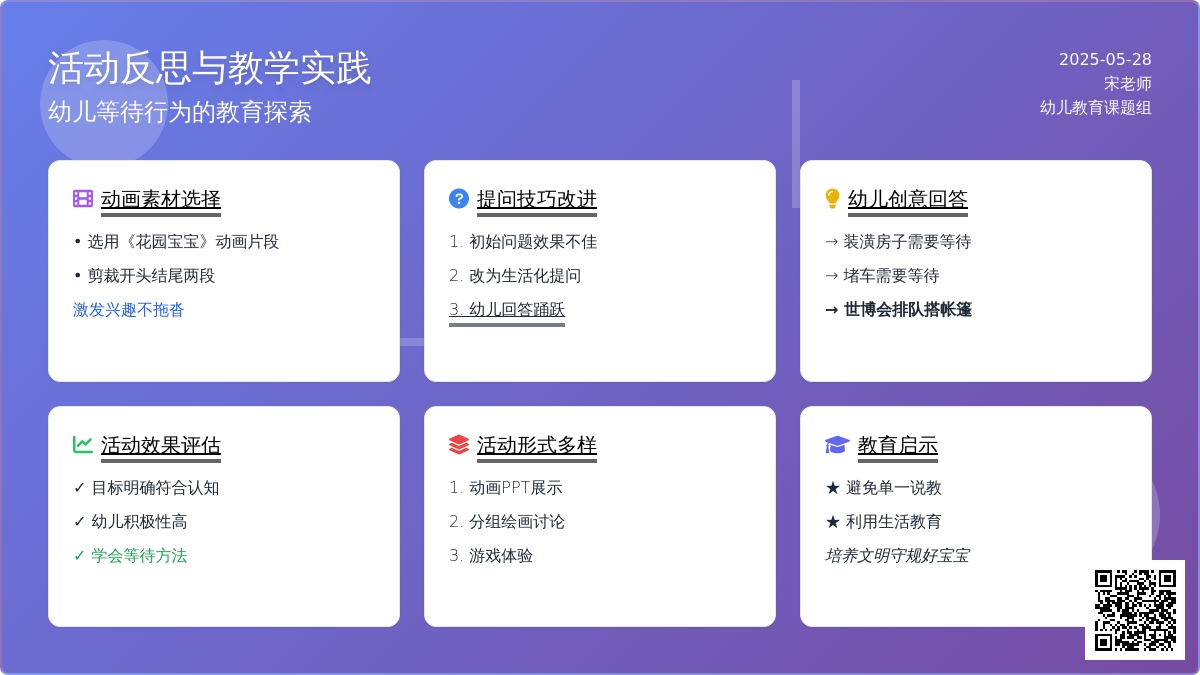 大班社会活动我们会等待反思
