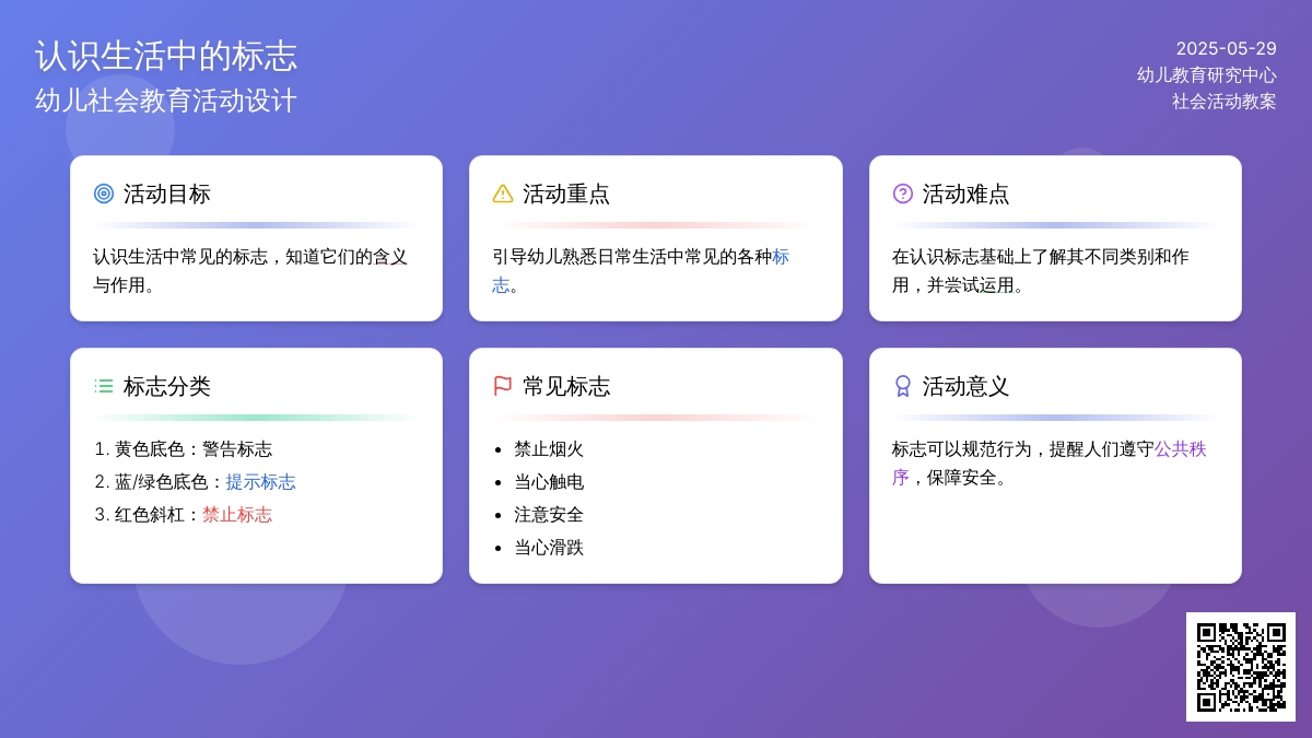 大班社会活动生活中的标志教案反思