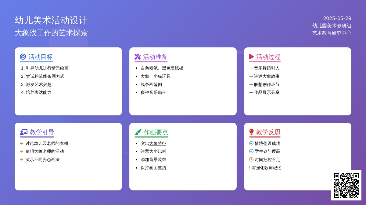 大班美术大象找工作教案反思