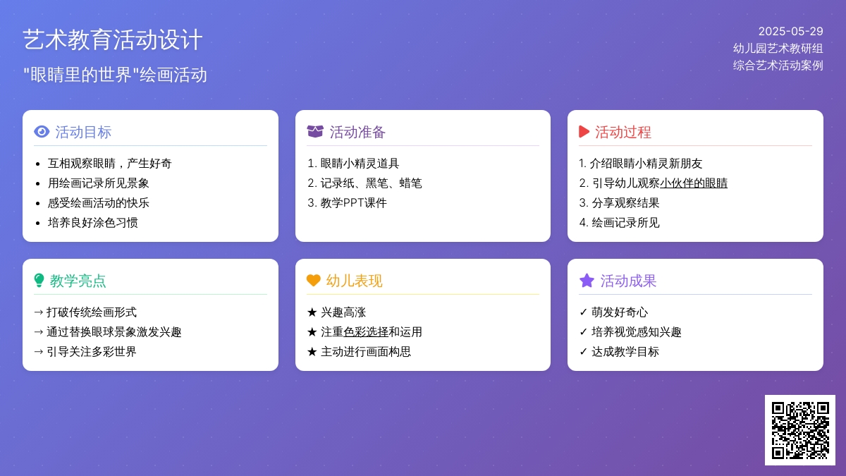 大班美术公开课明亮的眼睛教案反思