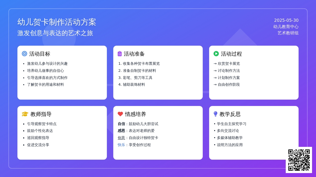大班美术贺师卡教案反思