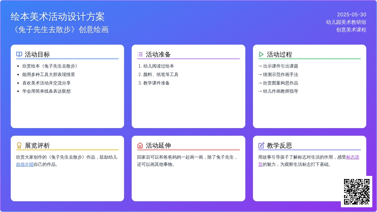 大班美术活动兔子先生去散步教案反思